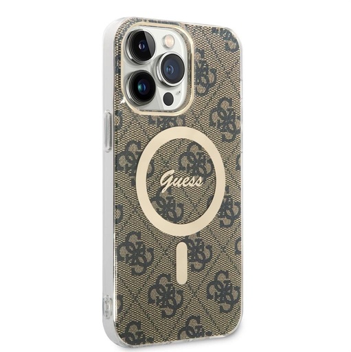 Apple iPhone 14 Pro Max Guess 4G IML MagSafe husă (Maro) - GUHMP14XH4STW