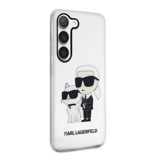 Samsung Galaxy S23 Karl Lagerfeld IML Glitter Karl and Choupette NFT husă (Transparent) – KLHCS23SHNKCTGT