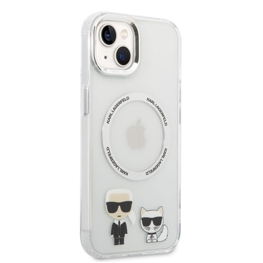 Apple iPhone 14 Plus Karl Lagerfeld MagSafe Compatible Karl and Choupette husă (Transparent) – KLHMP14MHKCT