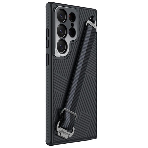 Samsung Galaxy S23 Ultra Nillkin strap rezistent husă cu curea (Negru)