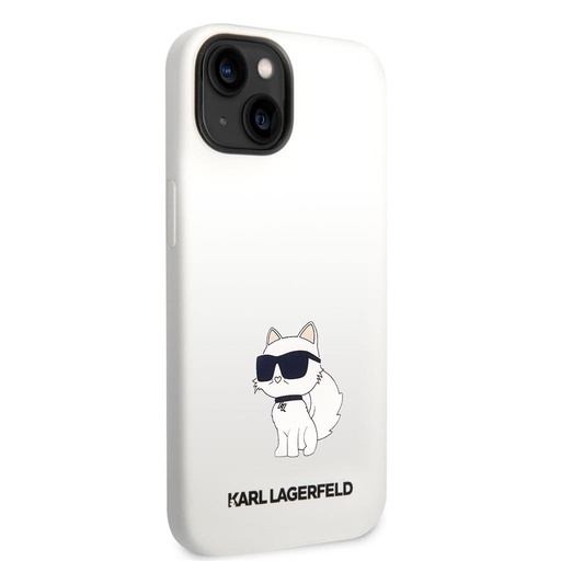 Apple iPhone 14 Plus Karl Lagerfeld Liquid Silicone Choupette NFT husă (Alb) – KLHCP14MSNCHBCH