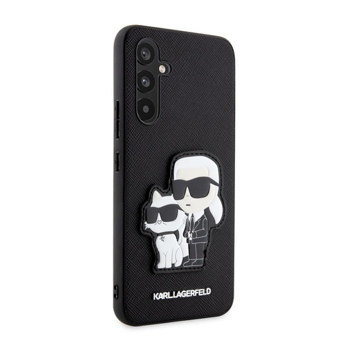Samsung Galaxy A34 5G Karl Lagerfeld PU Saffiano Karl and Choupette NFT husă (Negru) – KLHCA34SANKCPK