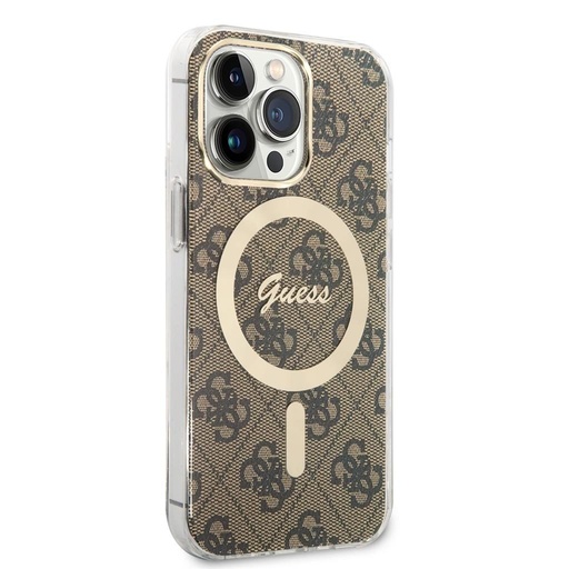 Apple iPhone 13 Pro Guess 4G IML MagSafe husă (Maro) - GUHMP13LH4STW