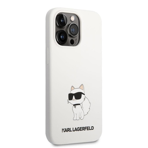 Apple iPhone 13 Pro Karl Lagerfeld Liquid Silicone Choupette NFT husă (Alb) – KLHCP13LSNCHBCH
