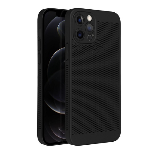 Apple iPhone 12 Pro Breezy perforat plastic husă spate (Negru)