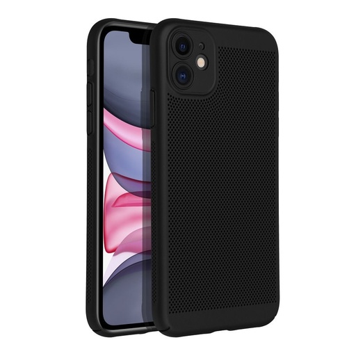 Apple iPhone 11 Breezy perforat plastic husă spate (Negru)