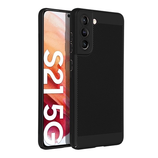 Samsung Galaxy S21 FE Breezy perforat plastic husă spate (Negru)