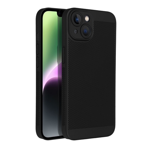 Apple iPhone 14 Breezy perforat plastic husă spate (Negru)