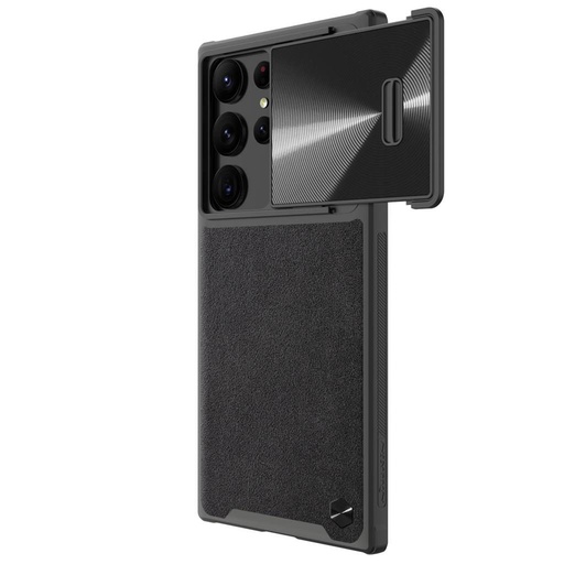 Samsung Galaxy S22 Ultra Nillkin camshield leather husă spate (Negru)