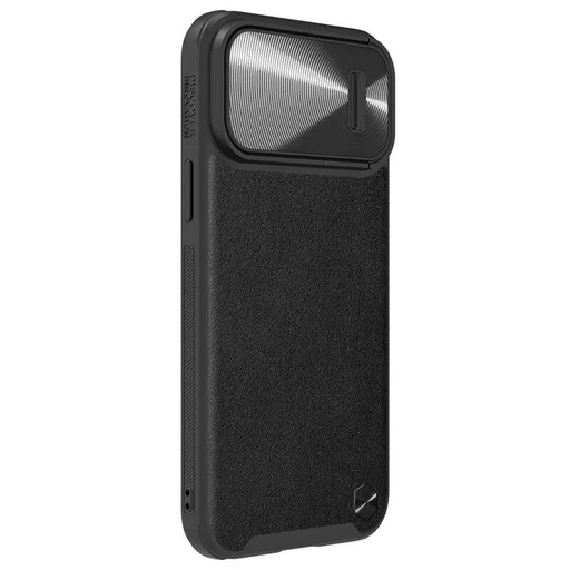 Apple iPhone 14 Pro Max Nillkin CamShield Leather S MagSafe husă spate (Negru)