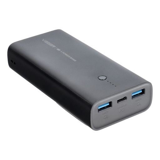 VEGER ACE100 power bank és de perete încărcător egybe - 10000mAH - led indicator de încărcare, pd 20w de încărcare putere negru