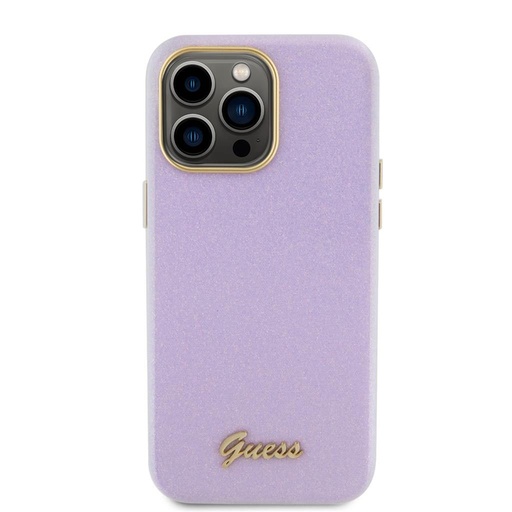 Apple iPhone 15 Pro Max Guess PU Glitter complet capac husă (Mov) - GUHCP15XPGMCSL