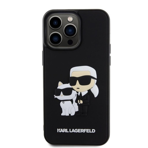 Apple iPhone 15 Pro Max Karl Lagerfeld 3D Karl & Choupette husă (Negru) – KLHCP15X3DRKCNK