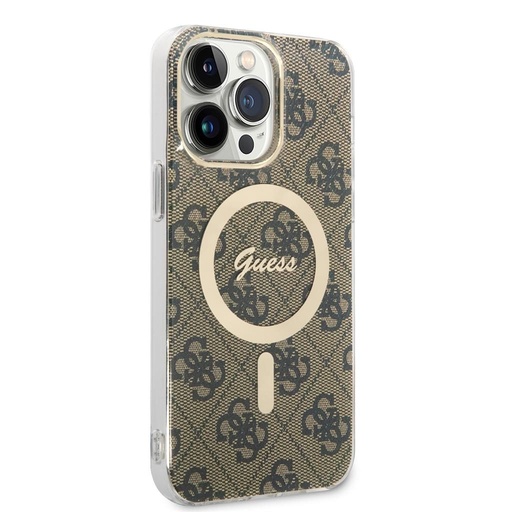 Apple iPhone 15 Pro Max Guess IML 4G MagSafe husă (Maro) - GUHMP15XH4STW