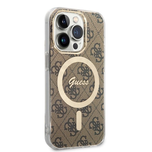 Apple iPhone 15 Pro Guess IML 4G MagSafe husă (Maro) - GUHMP15LH4STW