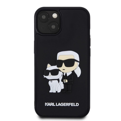 Apple iPhone 15 Karl Lagerfeld 3D Karl & Choupette husă (Negru) – KLHCP15S3DRKCNK