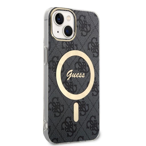 Apple iPhone 15 Guess IML 4G MagSafe husă (Negru) - GUHMP15SH4STK