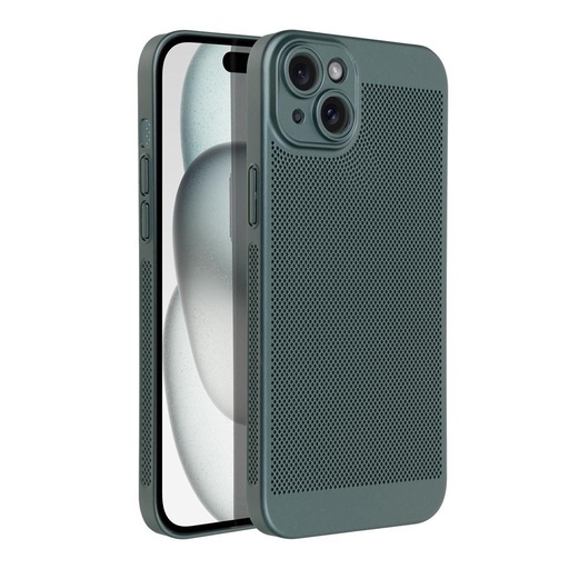 Apple iPhone 15 Plus Breezy perforat plastic husă spate (Verde)