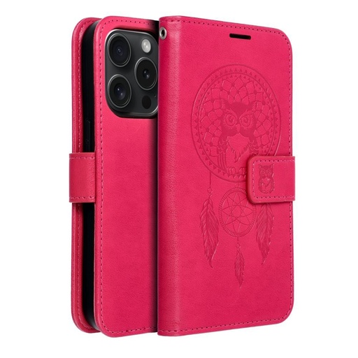 Apple iPhone 15 Pro Forcell MEZZO cu clapetă husă (Magenta)