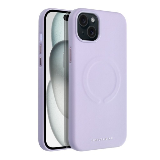 Apple iPhone 15 Plus Roar Leather magsafe husă spate (Mov)