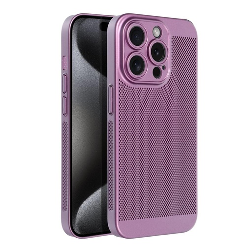 Apple iPhone 15 Pro Breezy perforat plastic husă spate (Mov)