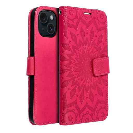 Apple iPhone 15 Forcell MEZZO cu clapetă husă (Magenta)
