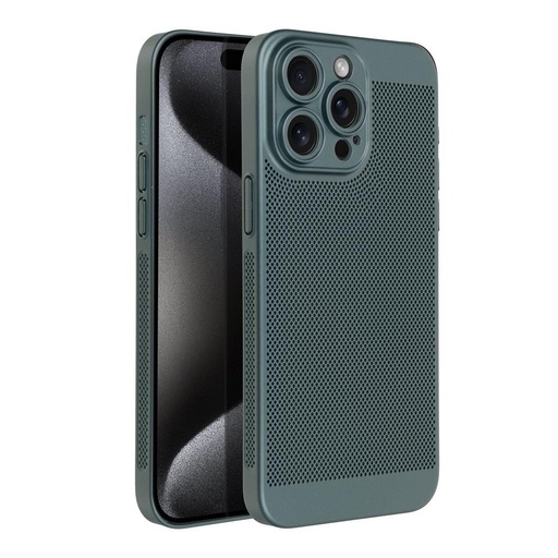 Apple iPhone 15 Pro Max Breezy perforat plastic husă spate (Verde)