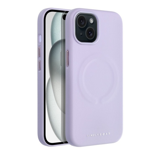 Apple iPhone 15 Roar Leather magsafe husă spate (Mov)