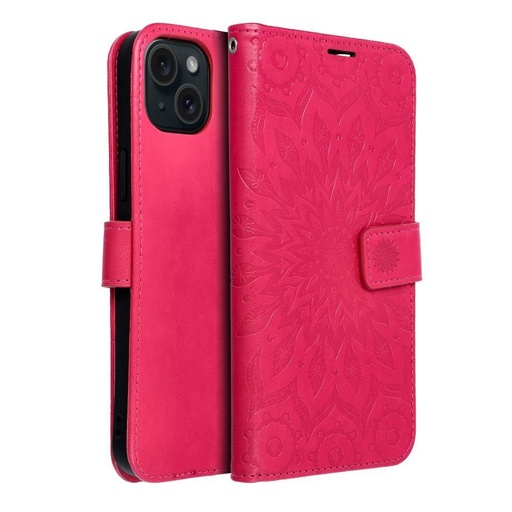 Apple iPhone 15 Plus Forcell MEZZO cu clapetă husă (Magenta)