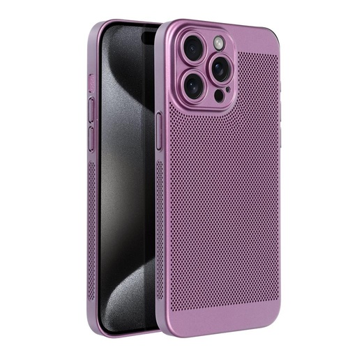 Apple iPhone 15 Pro Max Breezy perforat plastic husă spate (Mov)