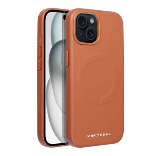 Apple iPhone 15 Roar Leather magsafe husă spate (Maro)