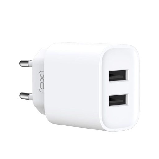 XO CE02C dublu USB încărcător (Alb) – Lightning cu cablu