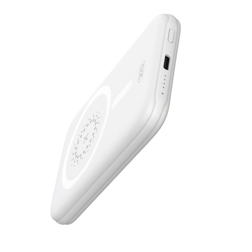 XO PR153 power bank 5000 mAh (Alb) – magnetic, fără fir încărcare rapidă 15W, PD 20W