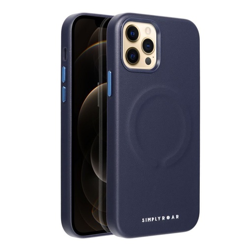 Apple iPhone 12 Pro Roar Leather magsafe husă spate (Albastru)