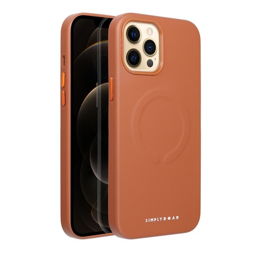 Apple iPhone 12 Pro Max Roar Leather magsafe husă spate (maro)