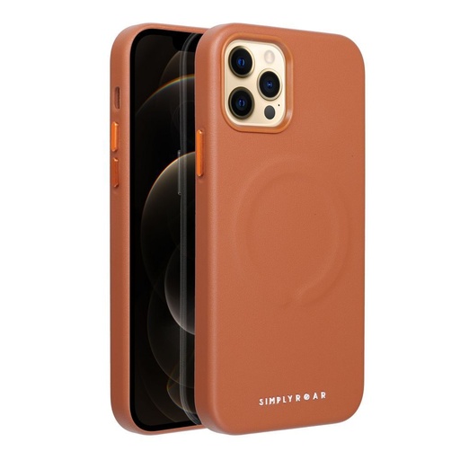 Apple iPhone 12 Pro Roar Leather magsafe husă spate (Maro)