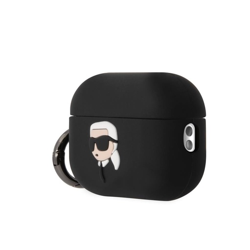 Karl Lagerfeld 3D Logo NFT Karl Head Silicone husă AirPods Pro 2 (Negru) - KLAP2RUNIKK