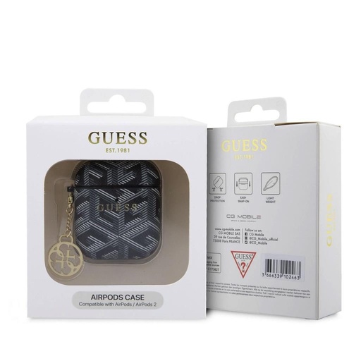 Guess PU G Cube Charm husă AirPods 1/2 (Negru) - GUA2PGCE4CK