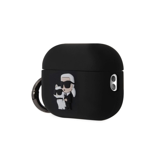 Karl Lagerfeld 3D Logo NFT Karl and Choupette Silicone husă AirPods Pro 2 (Negru) - KLAP2RUNKC