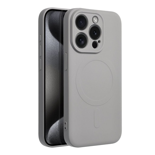 Apple iPhone 15 Pro Silicone mag cover magsafe husă spate (Titan gri)