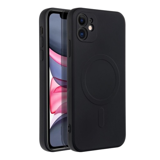 Apple iPhone 11 Silicone mag cover magsafe husă spate (Negru)