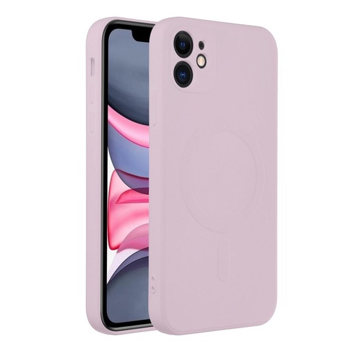 Apple iPhone 11 Silicone mag cover magsafe husă spate (Roz)