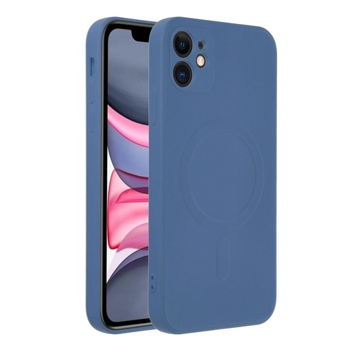 Apple iPhone 11 Silicone mag cover magsafe husă spate (Albastru)