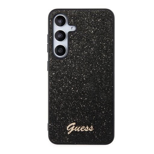 Samsung Galaxy S24+ Guess Glitter Flakes Metal Logo husă (Negru) - GUHCS24MHGGSHK