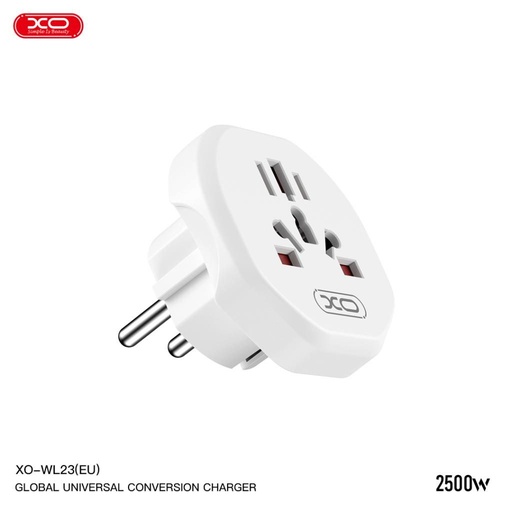 XO WL23 universal mufă adapter (Alb) – EU din standard mai multe internațional la conector
