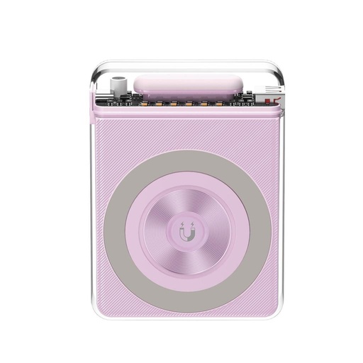 XO PR226 power bank 10000 mAh (Mov) – magnetic, transparent design, bandă luminoasă