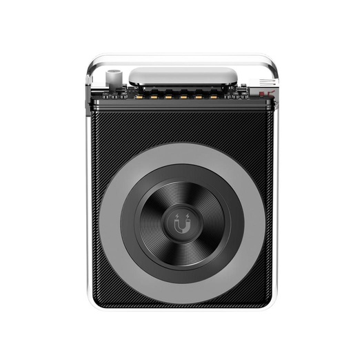 XO PR226 power bank 10000 mAh (Negru) – magnetic, transparent design, bandă luminoasă