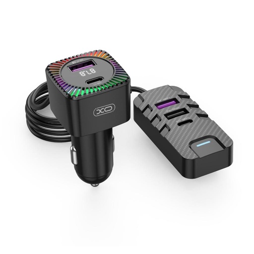 XO BCC13 FM transmitter încărcător rapid cu funcție,ambiental cu lumină negru