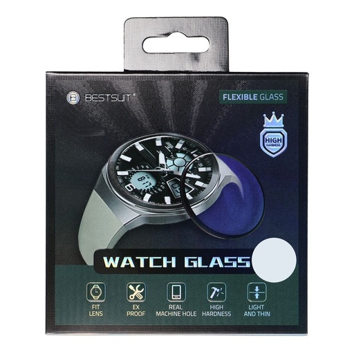 Apple Watch 41mm Bestsuit flexible hybrid sticlă securizată transparent (negru cu margine)