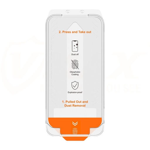 Apple iPhone 13 / 13 Pro / 14 / 16e Vmax sticlă securizată cu aplicator (Transparent)